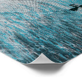 波を楽しむ海ビーチロンビーチ, CA ポスター (角)