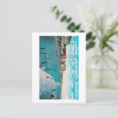 波を楽しむ海ビーチロンビーチ, CA ポストカード (スタンド正面)