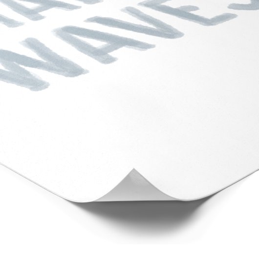 波を沿岸ビーチ装飾 ポスター (角)