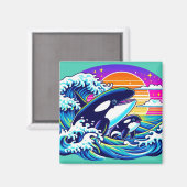 波を滑る マグネット (正面/裏面)