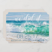 波を砕くオーシャン ウェディング 招待状 (正面/裏面)