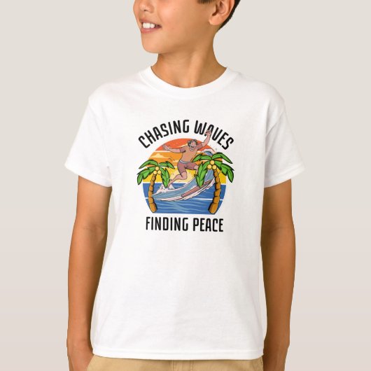 波を追って平和を Tシャツ (正面)