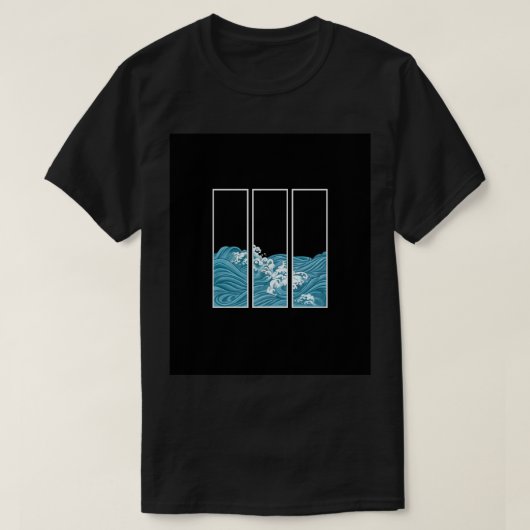 波イラストレーション Tシャツ (デザイン正面)