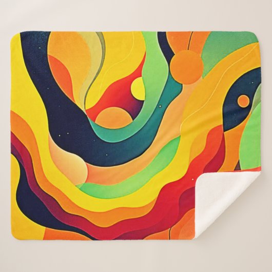 波エネル鮮やかギー シェルパブランケット (正面(横))
