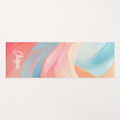 波エレガントカラフル書のスクリプト名 ヨガマット (正面(横))