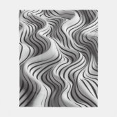 波エレガント布デザイン6 フリースブランケット (正面)