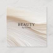 波エレガント,サロン, QRコード スクエア名刺 (正面)