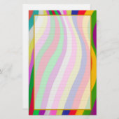 波カラフルの素晴らし文房具 便箋 (正面/裏面)
