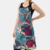 波カラフルの魚 エプロン (インサイチュ)