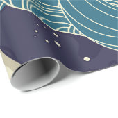 波カラフルの魚 ラッピングペーパー (ロールコーナー)