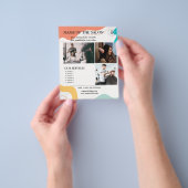 波カラフルサロンモダンフライヤー チラシ (手)