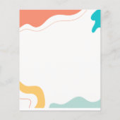 波カラフルサロンモダンフライヤー チラシ (裏面)