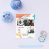 波カラフルサロンモダンフライヤー チラシ (シングル)