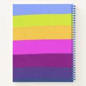 波カラフルデザインカスタム文字 ノートブック (裏面)