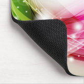 波カラフルベージュ背景マウスパッド マウスパッド (コーナー)