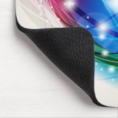 波カラフルベージュ背景マウスパッド マウスパッド (コーナー)