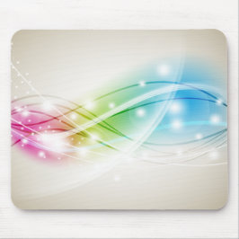 波カラフルベージュ背景マウスパッド マウスパッド