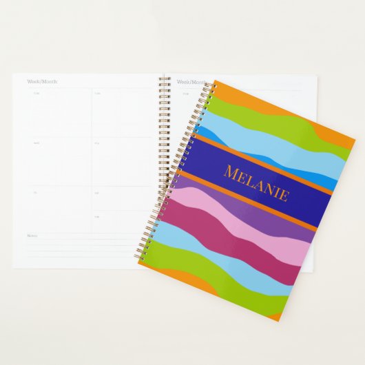 波カラフル名 プランナー手帳 (ディスプレー)