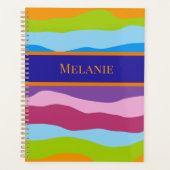 波カラフル名 プランナー手帳 (正面)