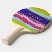 波カラフル名 卓球ラケット (正面アングル)