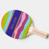 波カラフル名 卓球ラケット (横)