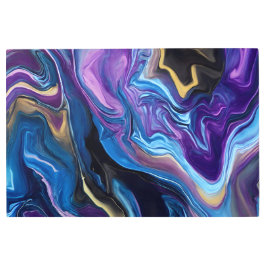 波カラフル抽象芸術ウォールアート メタルプリント