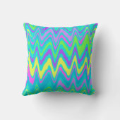 波カラフル数 クッション (裏面)