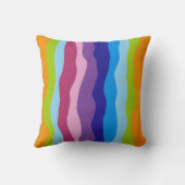 波カラフル数 クッション (裏面)