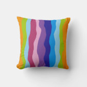 波カラフル数 クッション (正面)