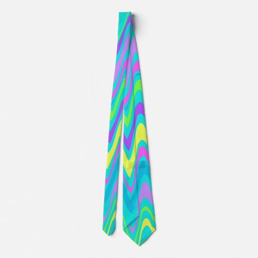 波カラフル数 ネクタイ (裏面)