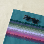 波カラフル数 ビーチタオル (インサイチュ)