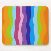波カラフル数 マウスパッド (正面)