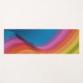 波カラフル数 ヨガマット (正面(横))