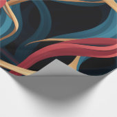 波カラフル数 ラッピングペーパー (角)