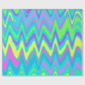 波カラフル数 ラッピングペーパー (フラット)