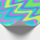 波カラフル数 ラッピングペーパー (角)