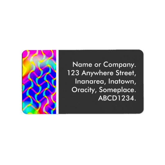 波カラフル数 ラベル (正面)