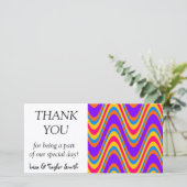 波カラフル模様 サンキューカード (スタンド正面)