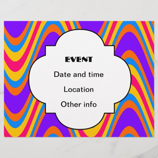 波カラフル模様 チラシ (正面)