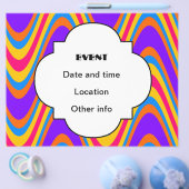 波カラフル模様 チラシ (シングル)