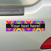 波カラフル模様 バンパーステッカー (車上)