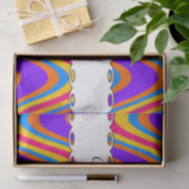 波カラフル模様 薄葉紙 (ギフト)