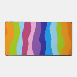 波カラフル波 デスクマット