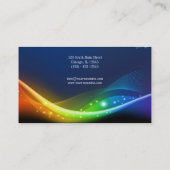 波カラフル線 名刺 (裏面)