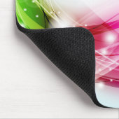 波カラフル青の背景マウスパッド マウスパッド (コーナー)