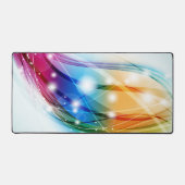 波カラフル青の背景 デスクマット (正面)