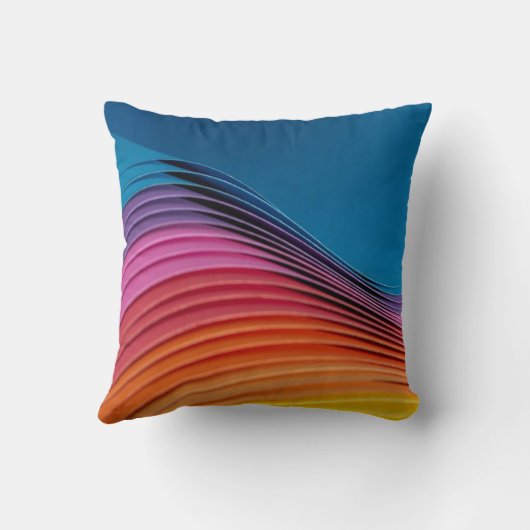 波カラフル クッション (裏面)