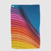 波カラフル ゴルフタオル (正面)
