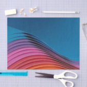 波カラフル 薄葉紙 (クラフト)