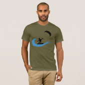 波クールなkitesurfingアイコン tシャツ (正面フル)